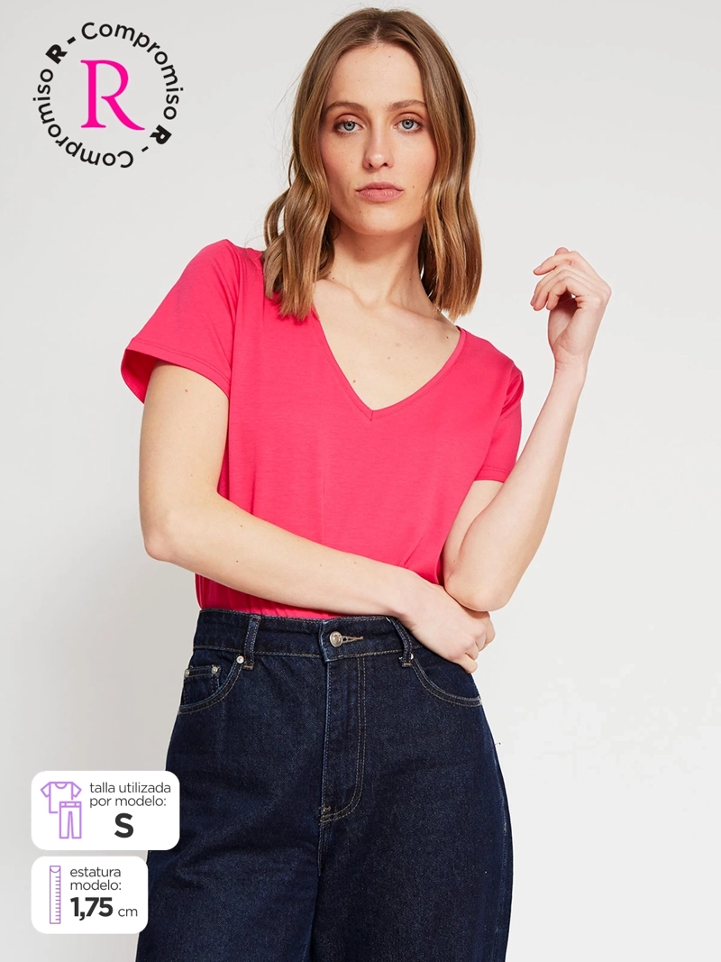 POLERA MUJER MARQUIS ALGODÓN CUELLO EN V