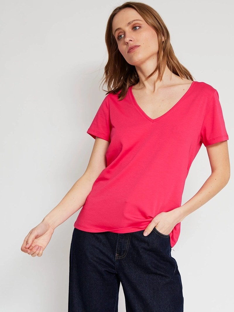 POLERA MUJER MARQUIS ALGODÓN CUELLO EN V - 2