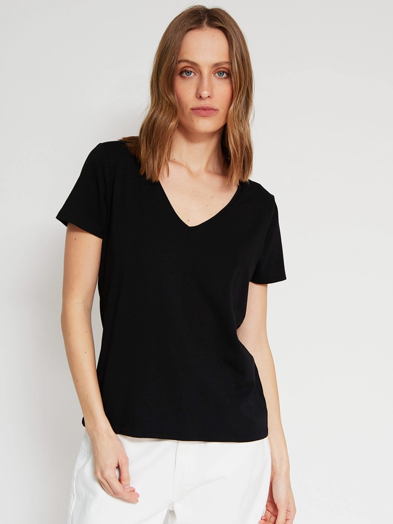 POLERA MUJER MARQUIS ALGODÓN CUELLO EN V - 2