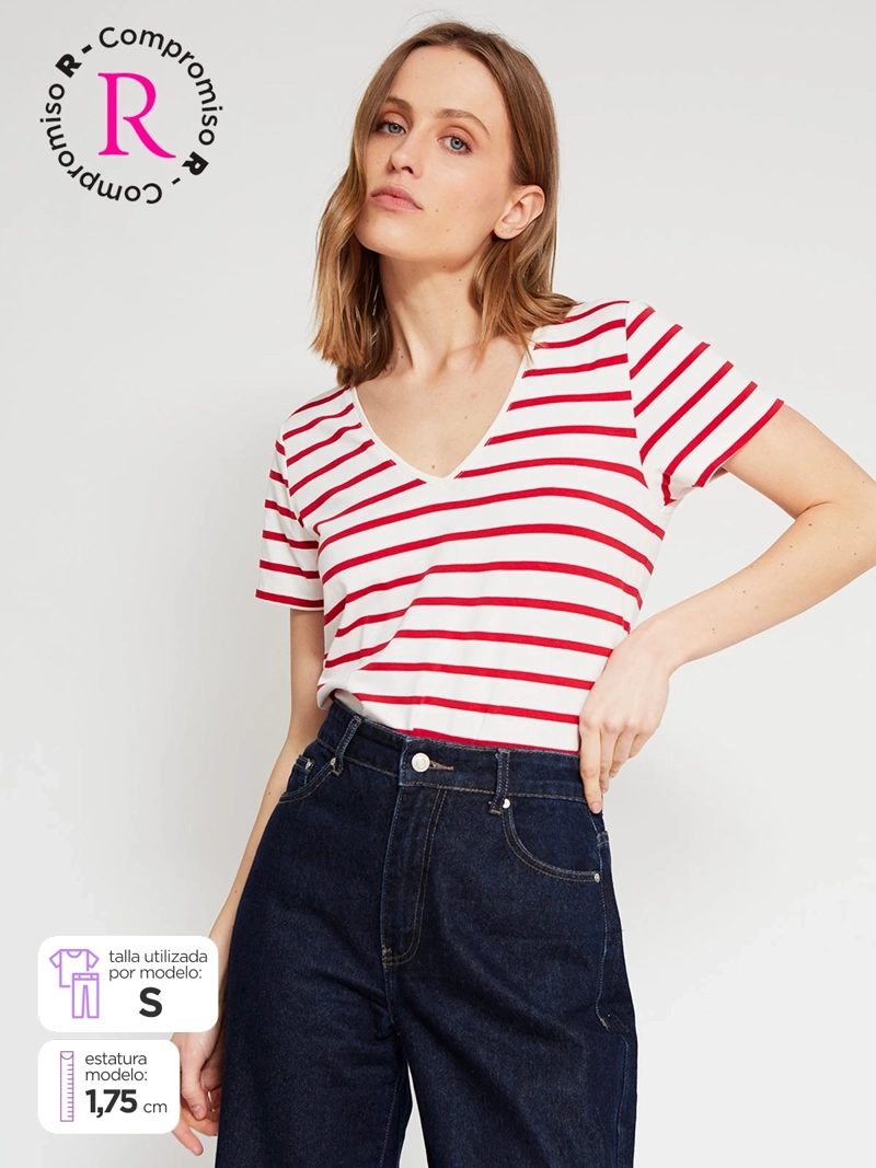 POLERA MUJER MARQUIS ALGODÓN CUELLO EN V