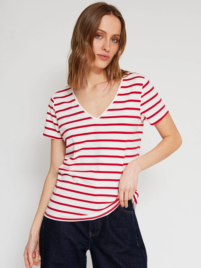 POLERA MUJER MARQUIS ALGODÓN CUELLO EN V - 2