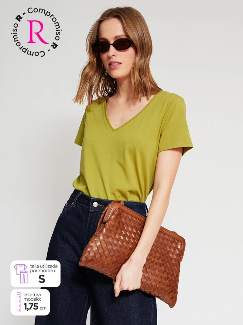 POLERA MUJER MARQUIS ALGODÓN CUELLO EN V