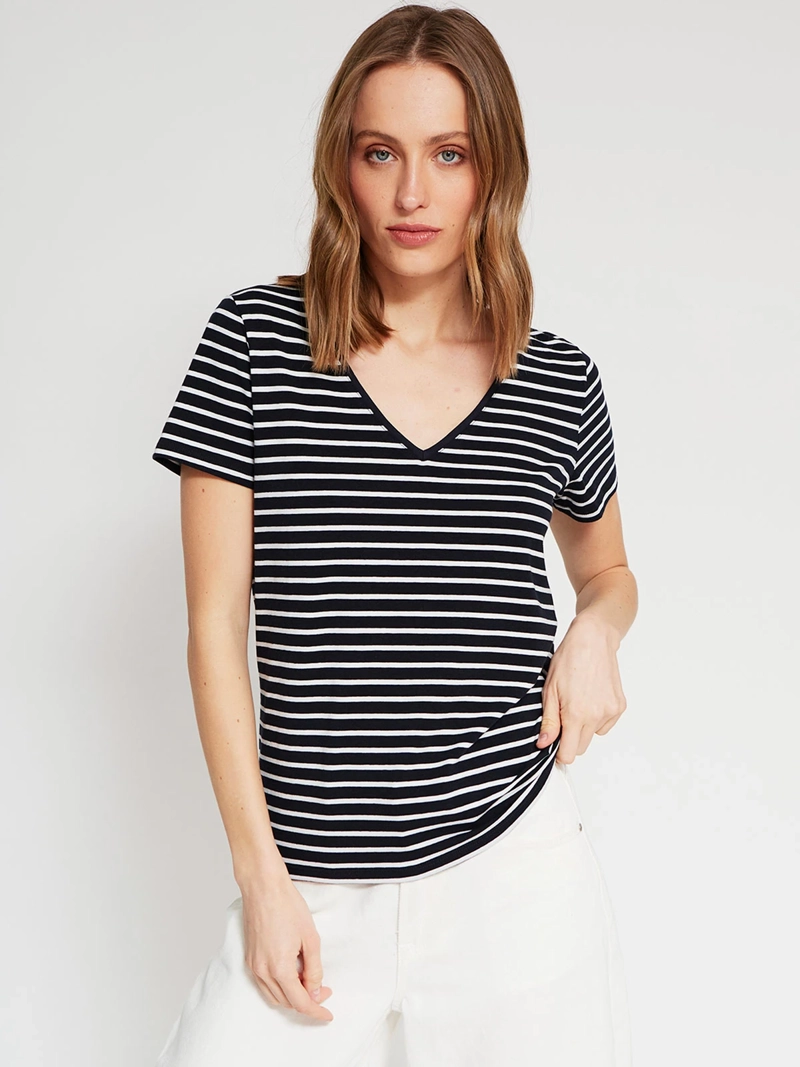 POLERA MUJER MARQUIS ALGODÓN CUELLO EN V - 2