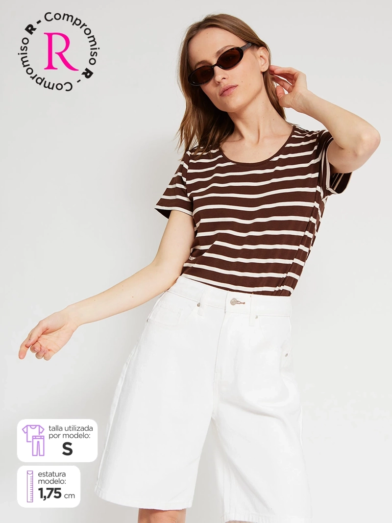 POLERA MUJER MARQUIS ALGODÓN MANGA CORTA