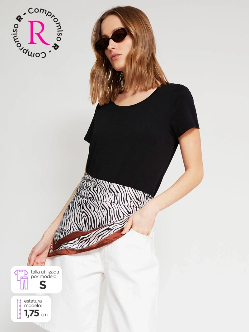 POLERA MUJER MARQUIS ALGODÓN MANGA CORTA