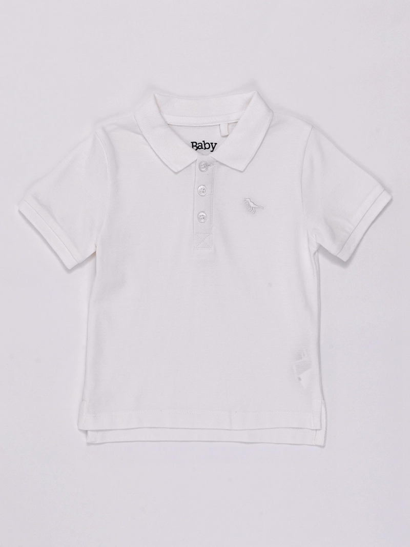 POLERA NIÑO BABY HARVEST MANGA CORTA CUELLO PIQUÉ ALGODÓN