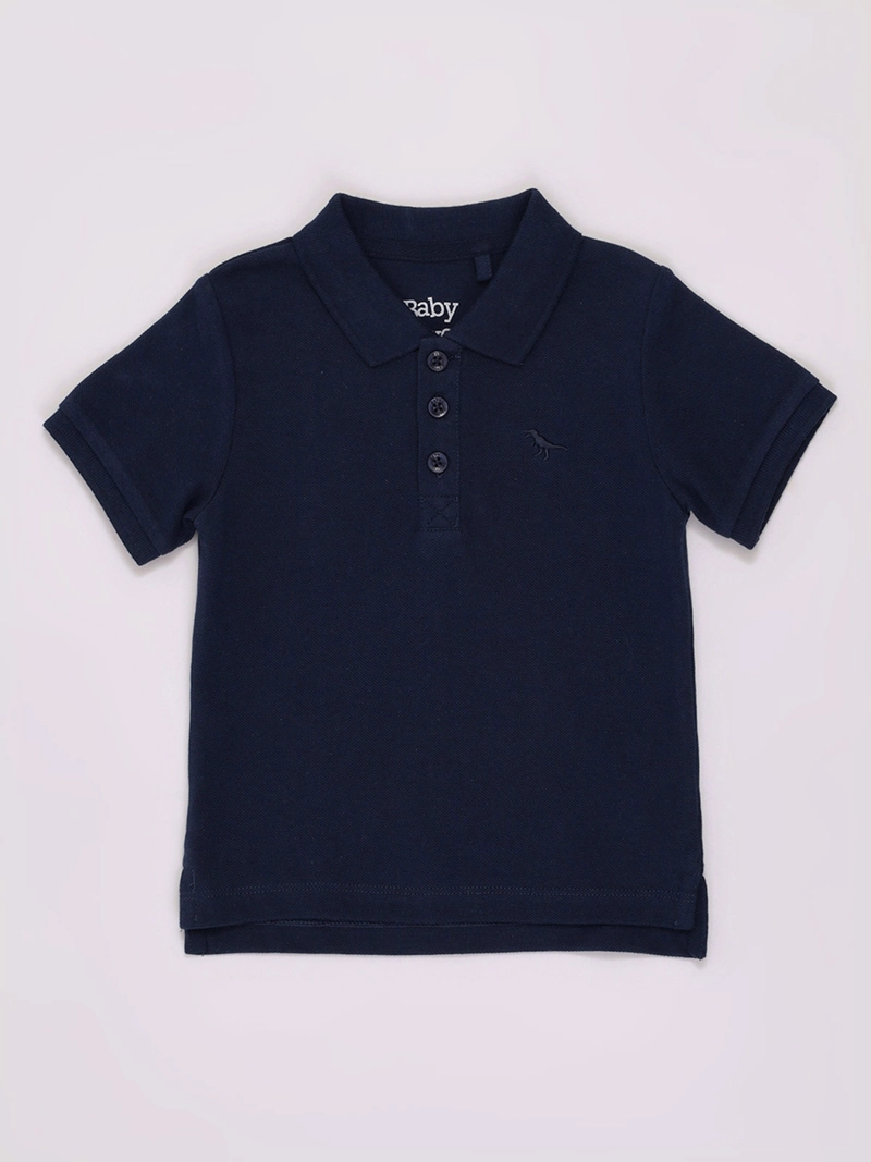 POLERA NIÑO BABY HARVEST MANGA CORTA CUELLO PIQUÉ ALGODÓN