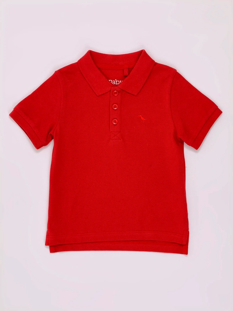 POLERA NIÑO BABY HARVEST MANGA CORTA CUELLO PIQUÉ ALGODÓN