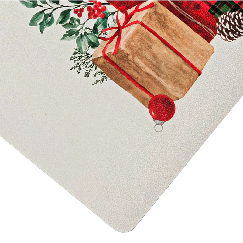 SET X4 INDIVIDUALES REGALOS NAVIDAD RECTANGULAR - 2