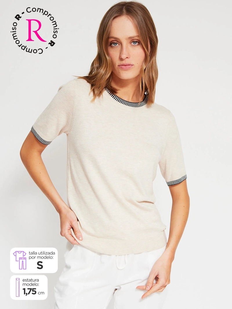 SWEATER MUJER CACHAREL MANGA CORTA