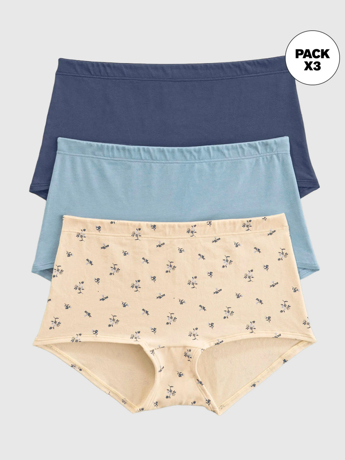 BOXER CORTO LEONISA PACK X3 MULTICOLOR - 1