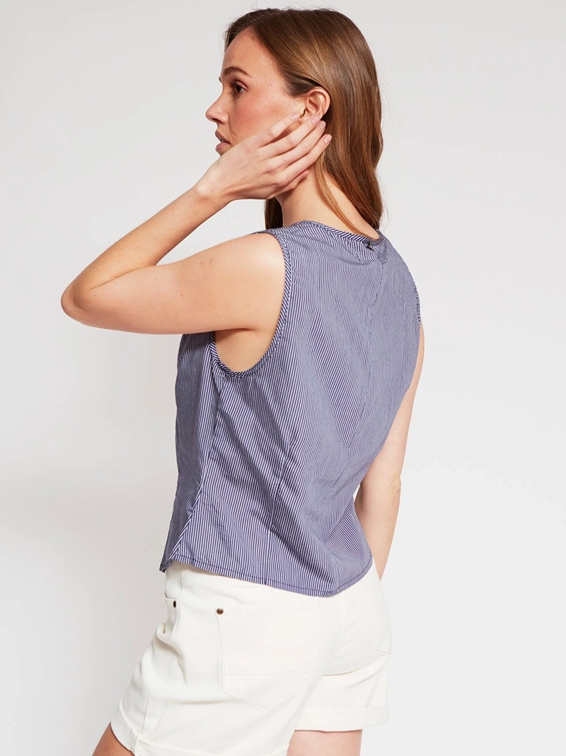 BLUSA MUJER REGATTA SIN MANGAS RAYAS - 2