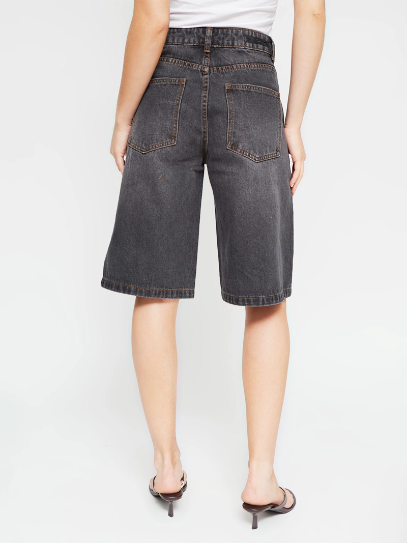 SHORT MUJER INDEX ALGODÓN LARGO DENIM - 3