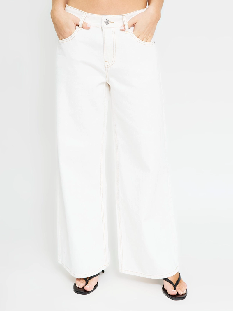 JEANS MUJER INDEX ALGODÓN WIDE LEG LIGERO - 2