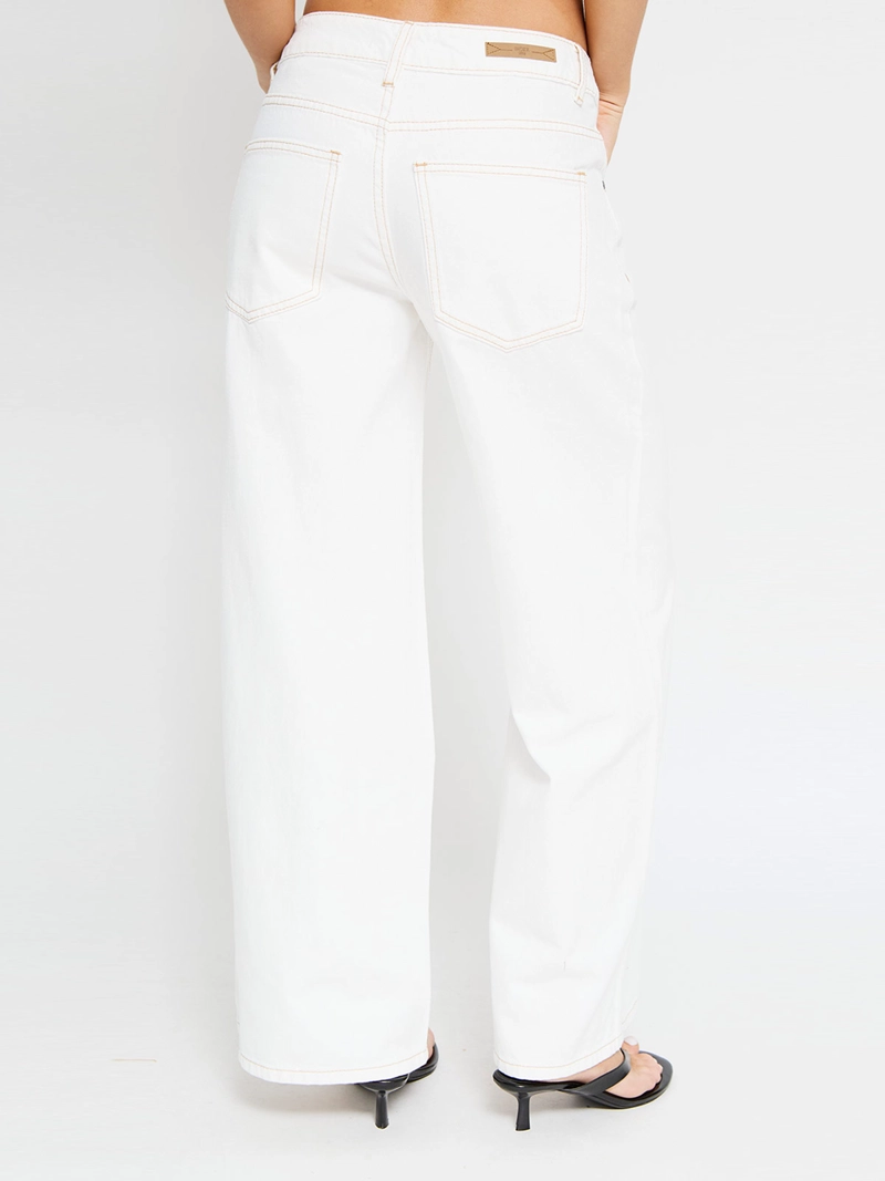 JEANS MUJER INDEX ALGODÓN WIDE LEG LIGERO - 3