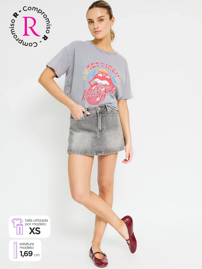 FALDA SHORT MUJER INDEX ALGODÓN DENIM - 1