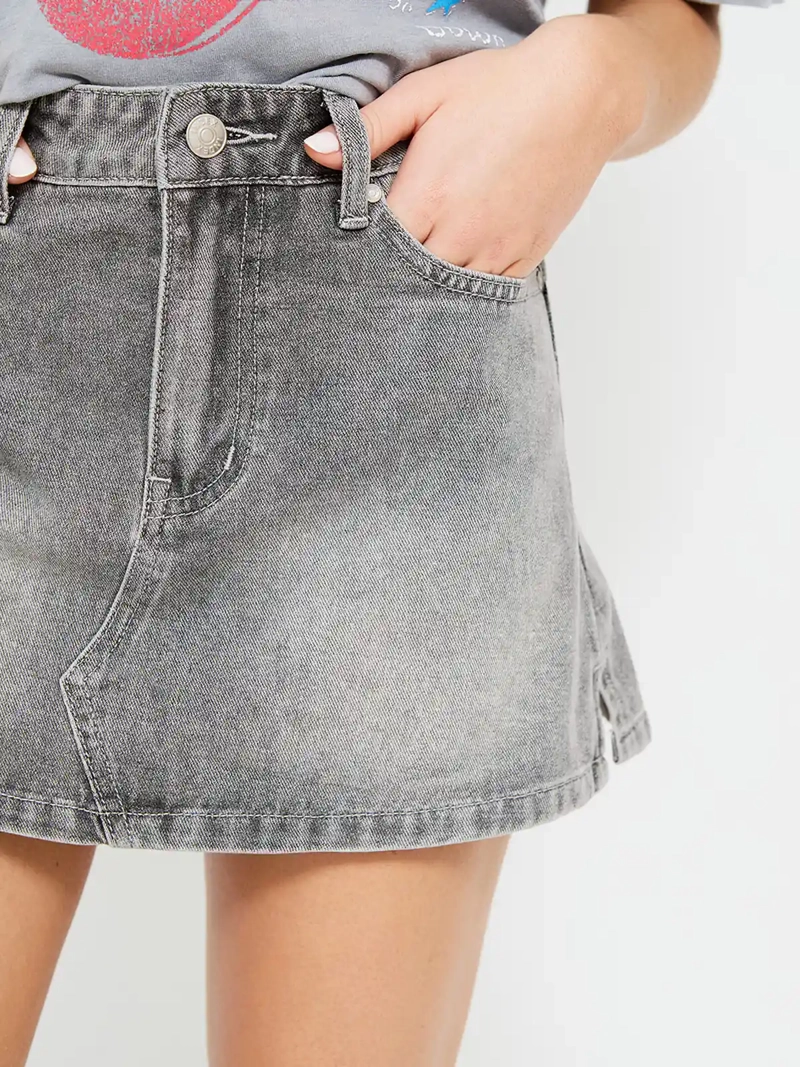 FALDA SHORT MUJER INDEX ALGODÓN DENIM - 4