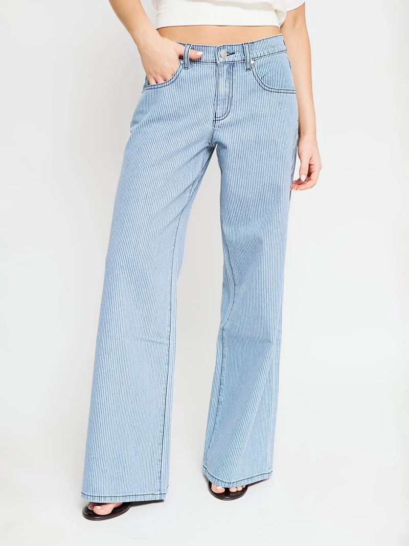 JEANS MUJER INDEX ALGODÓN WIDE LEG TIRO BAJO - 2