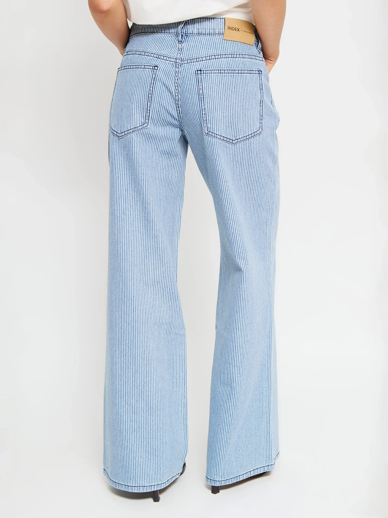 JEANS MUJER INDEX ALGODÓN WIDE LEG TIRO BAJO - 3
