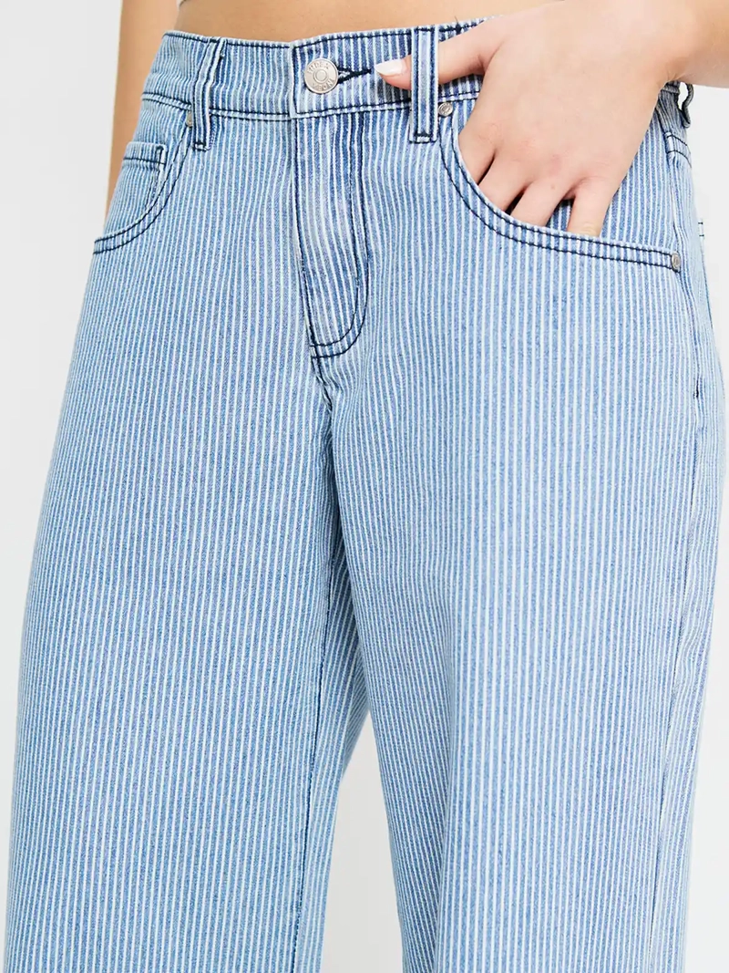 JEANS MUJER INDEX ALGODÓN WIDE LEG TIRO BAJO - 4