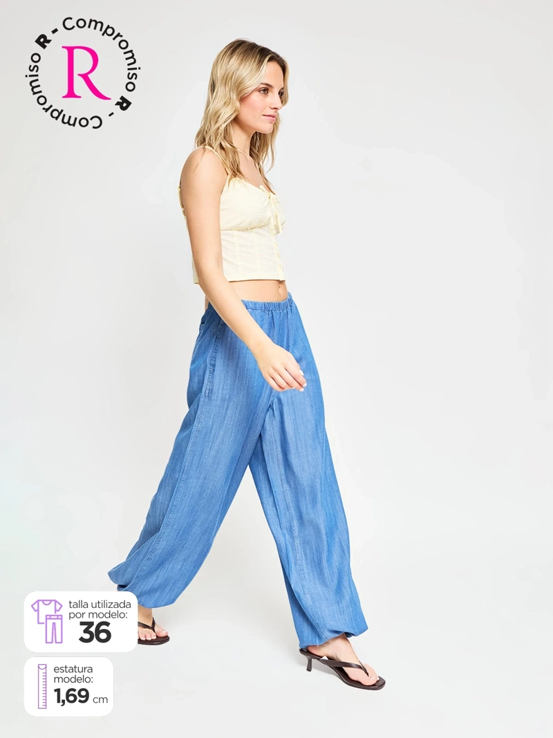 PANTALÓN MUJER INDEX FLUIDO DENIM