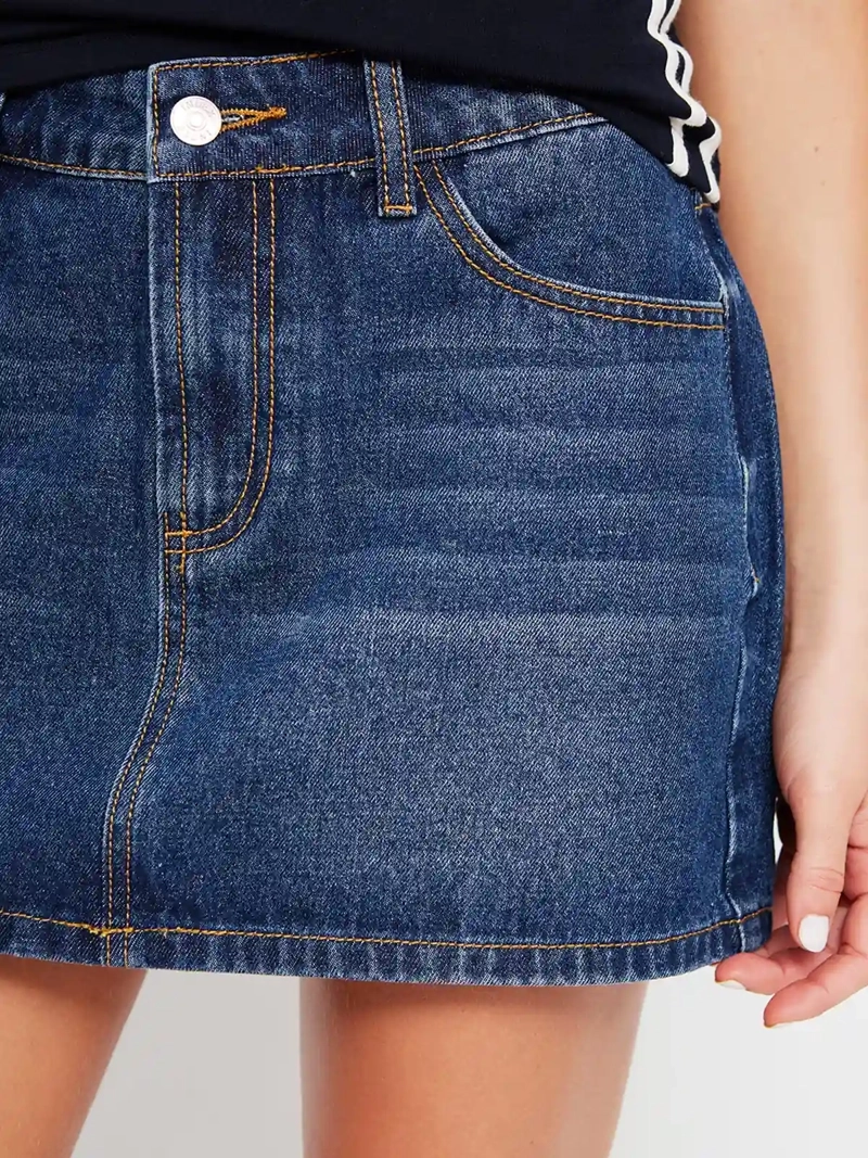 FALDA SHORT MUJER INDEX ALGODÓN TIRO BAJO - 4