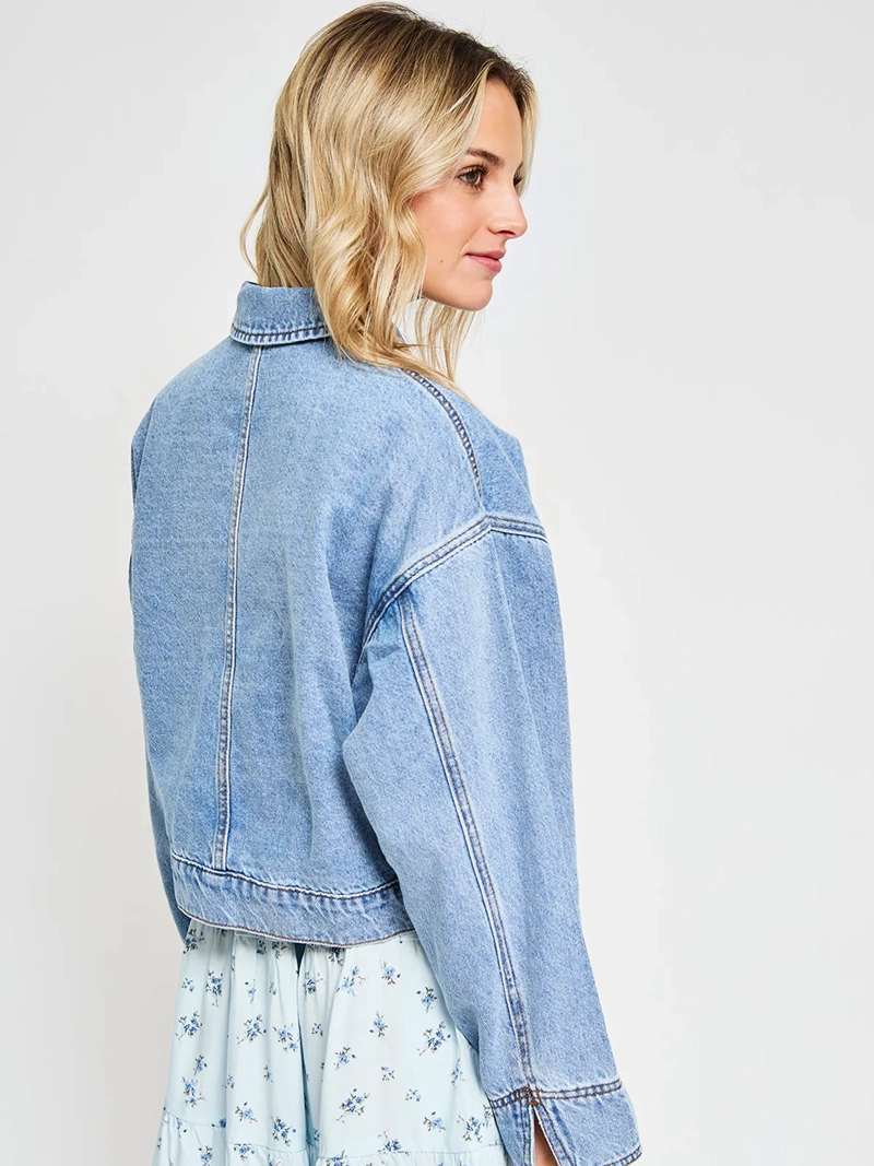 CHAQUETA MUJER INDEX ALGODÓN CORTA DENIM - 2