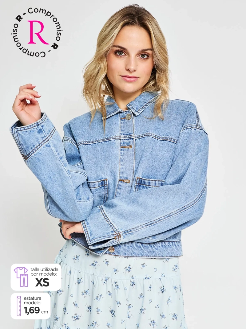 CHAQUETA MUJER INDEX ALGODÓN CORTA DENIM