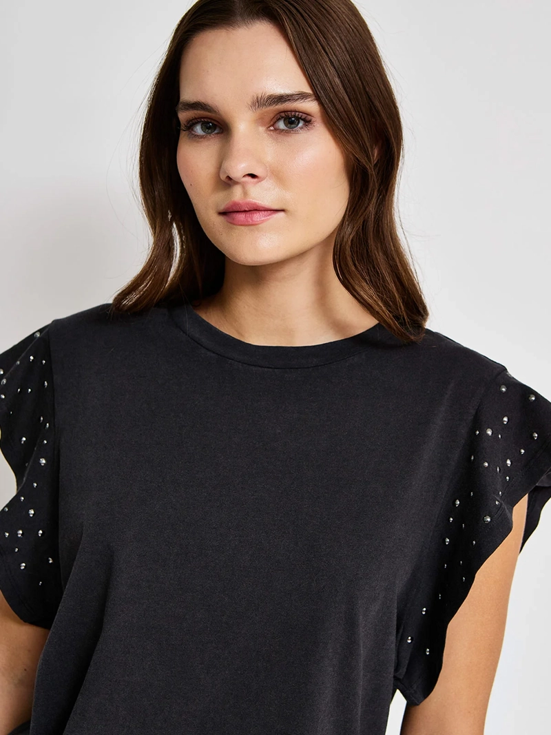 POLERA MUJER BARBADOS ALGODÓN MANGA CORTA VUELOS - 3