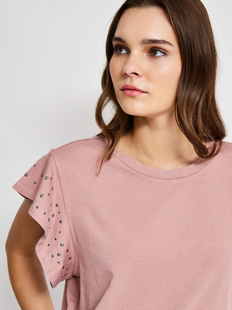 POLERA MUJER BARBADOS ALGODÓN MANGA CORTA VUELOS - 3
