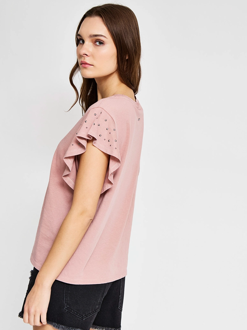 POLERA MUJER BARBADOS ALGODÓN MANGA CORTA VUELOS - 2