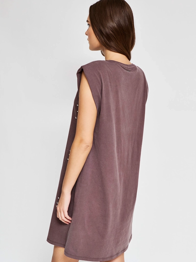 VESTIDO MUJER BARBADOS ALGODÓN CORTO HOMBRERAS - 3