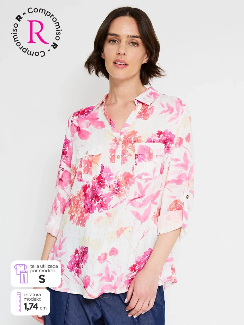 BLUSA MUJER CACHAREL MANGA 3/4