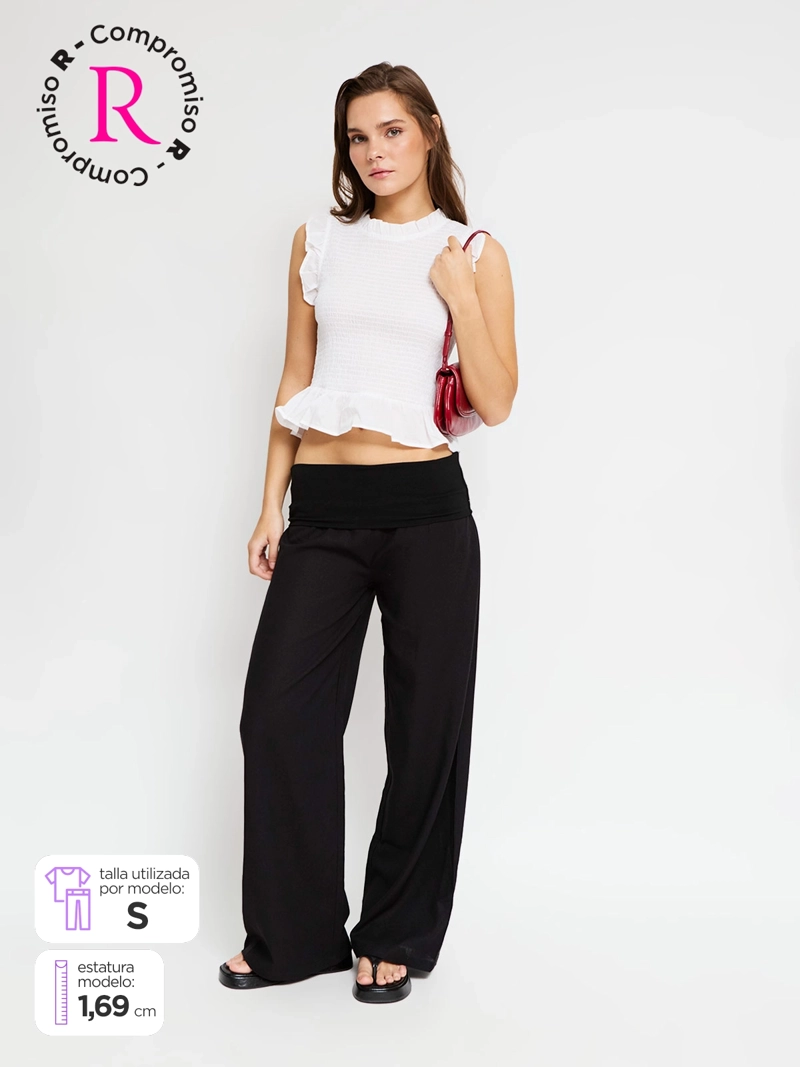 PANTALÓN MUJER INDEX LINO PRETINA - 1
