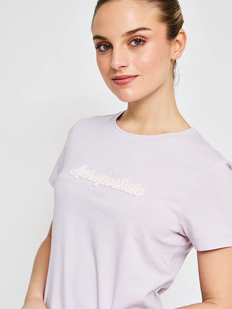 POLERA MUJER AEROPOSTALE ALGODÓN LOGO - 3