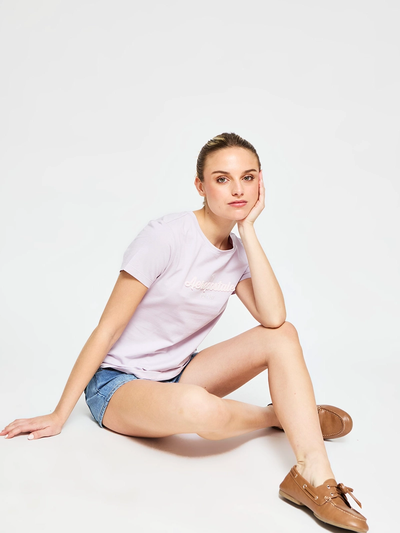 POLERA MUJER AEROPOSTALE ALGODÓN LOGO - 4