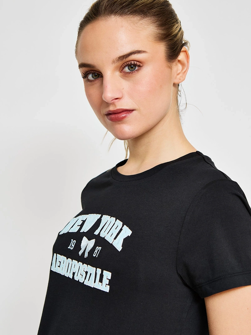 POLERA MUJER AEROPOSTALE ALGODÓN LOGO - 3