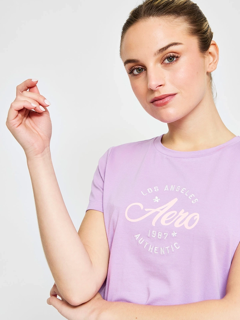 POLERA MUJER AEROPOSTALE ALGODÓN LOGO - 3