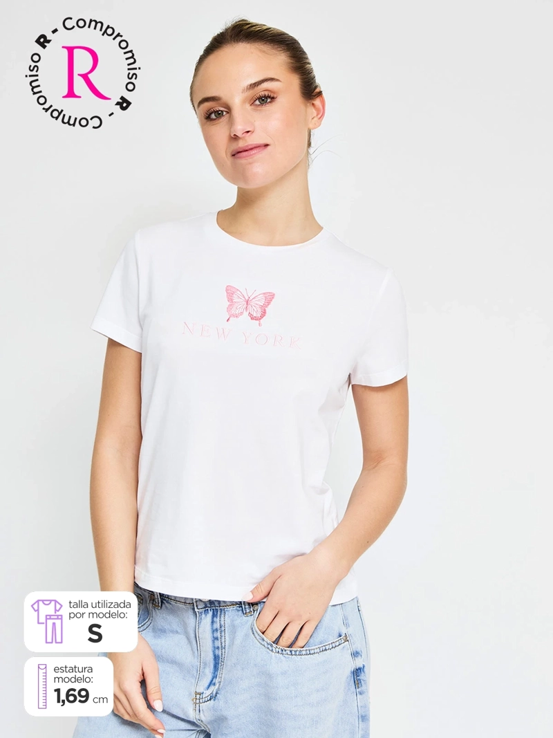 POLERA MUJER AEROPOSTALE ALGODÓN LOGO