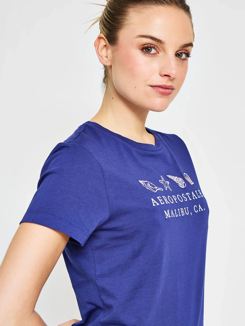 POLERA MUJER AEROPOSTALE ALGODÓN LOGO - 3
