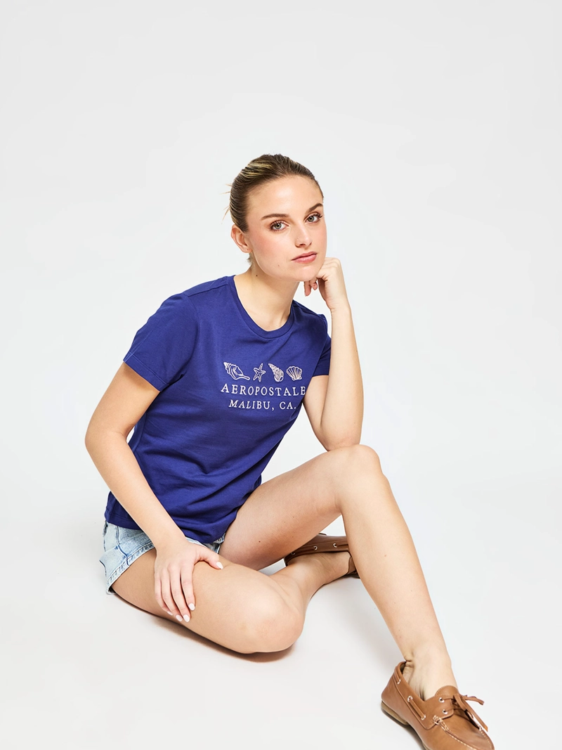 POLERA MUJER AEROPOSTALE ALGODÓN LOGO - 4