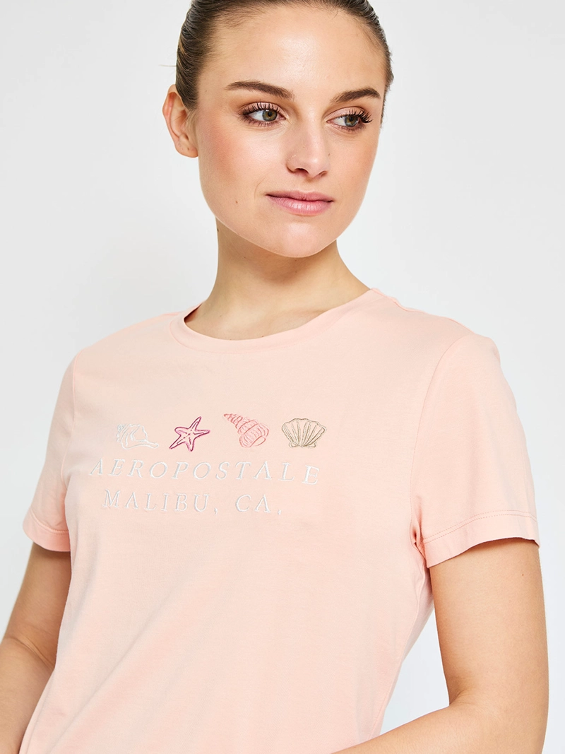 POLERA MUJER AEROPOSTALE ALGODÓN LOGO - 3