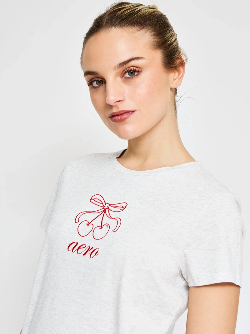 POLERA MUJER AEROPOSTALE ALGODÓN LOGO - 3