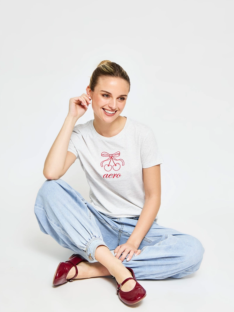 POLERA MUJER AEROPOSTALE ALGODÓN LOGO - 4