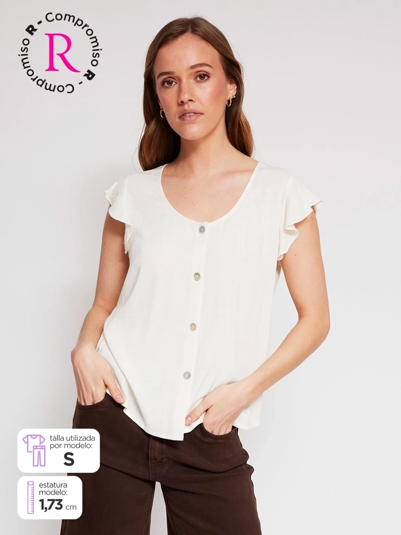 BLUSA MUJER REGATTA MANGA CORTA BOTÓN