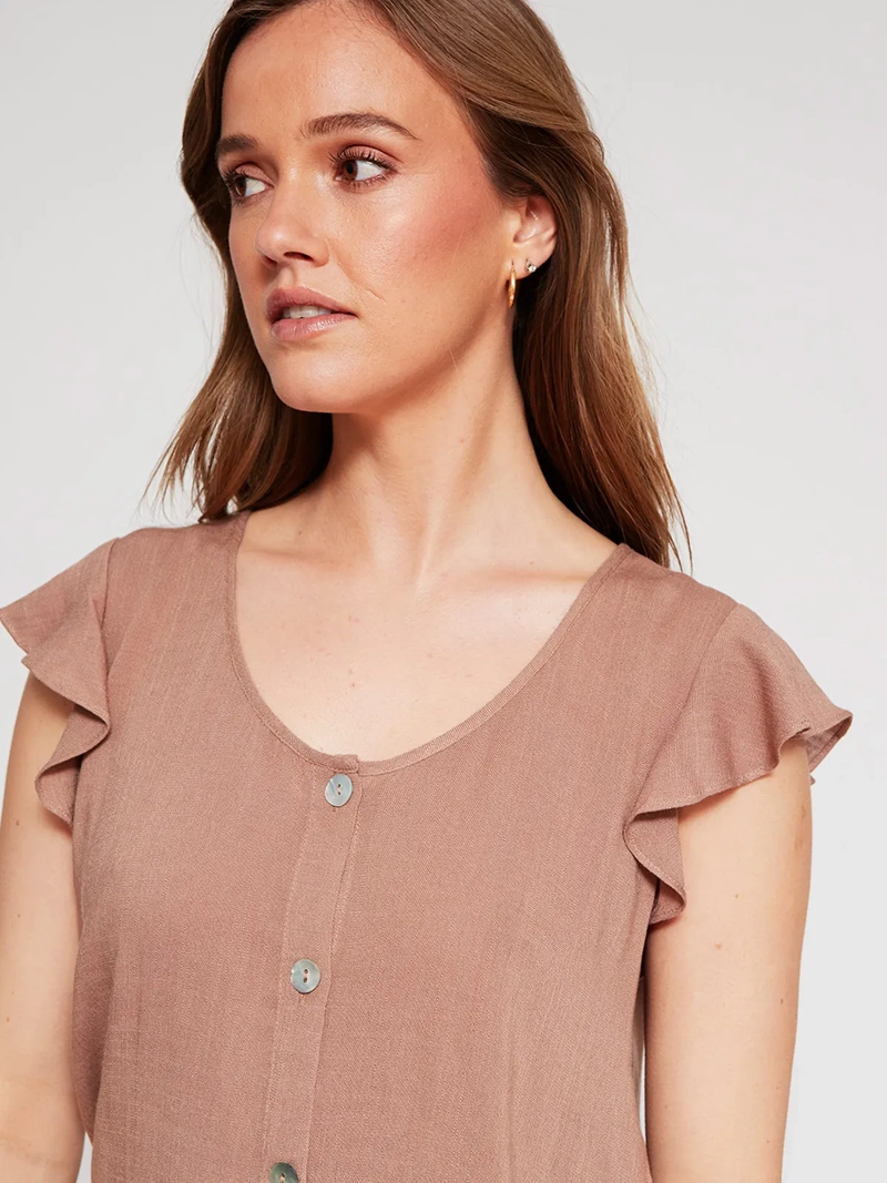 BLUSA MUJER REGATTA MANGA CORTA BOTÓN - 3