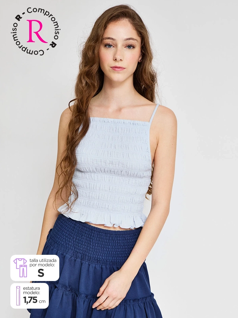 BLUSA MUJER INDEX ALGODÓN SIN MANGAS