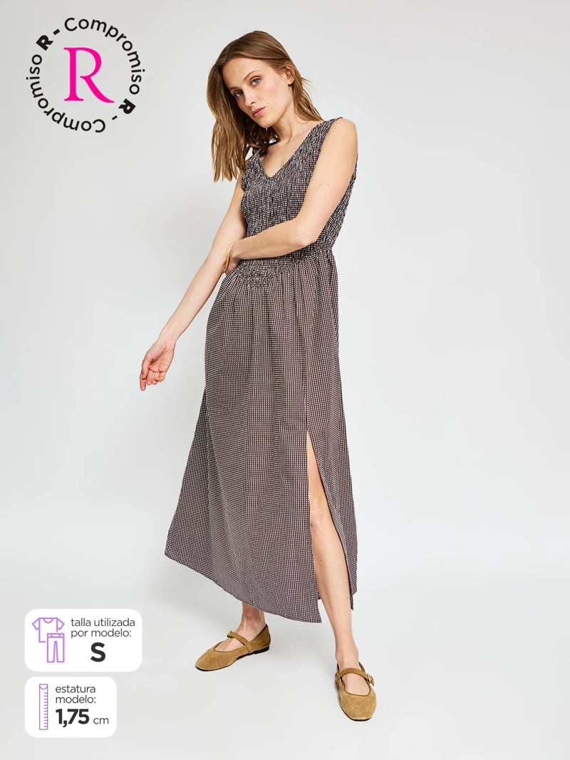 VESTIDO MUJER REGATTA ALGODÓN LARGO PANAL RAYAS