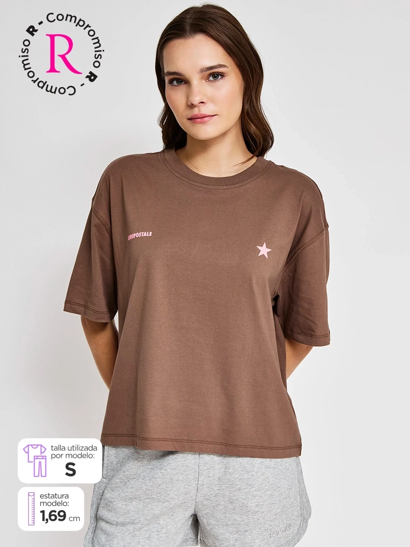 POLERA MUJER AEROPOSTALE ALGODÓN OVERSIZE - 1