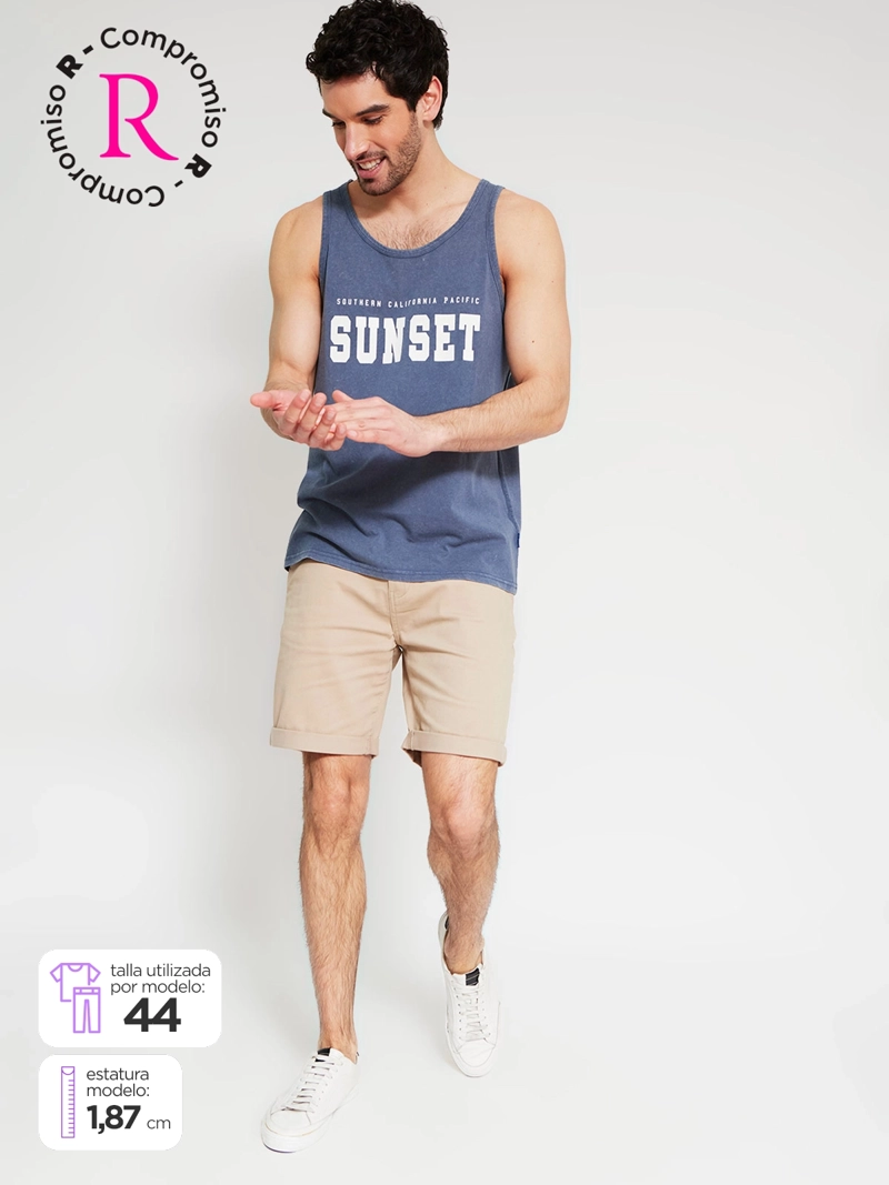 SHORT HOMBRE ROBERT LEWIS ALGODÓN CHINO LISO